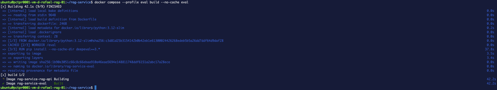 docker compose building the eval runner image