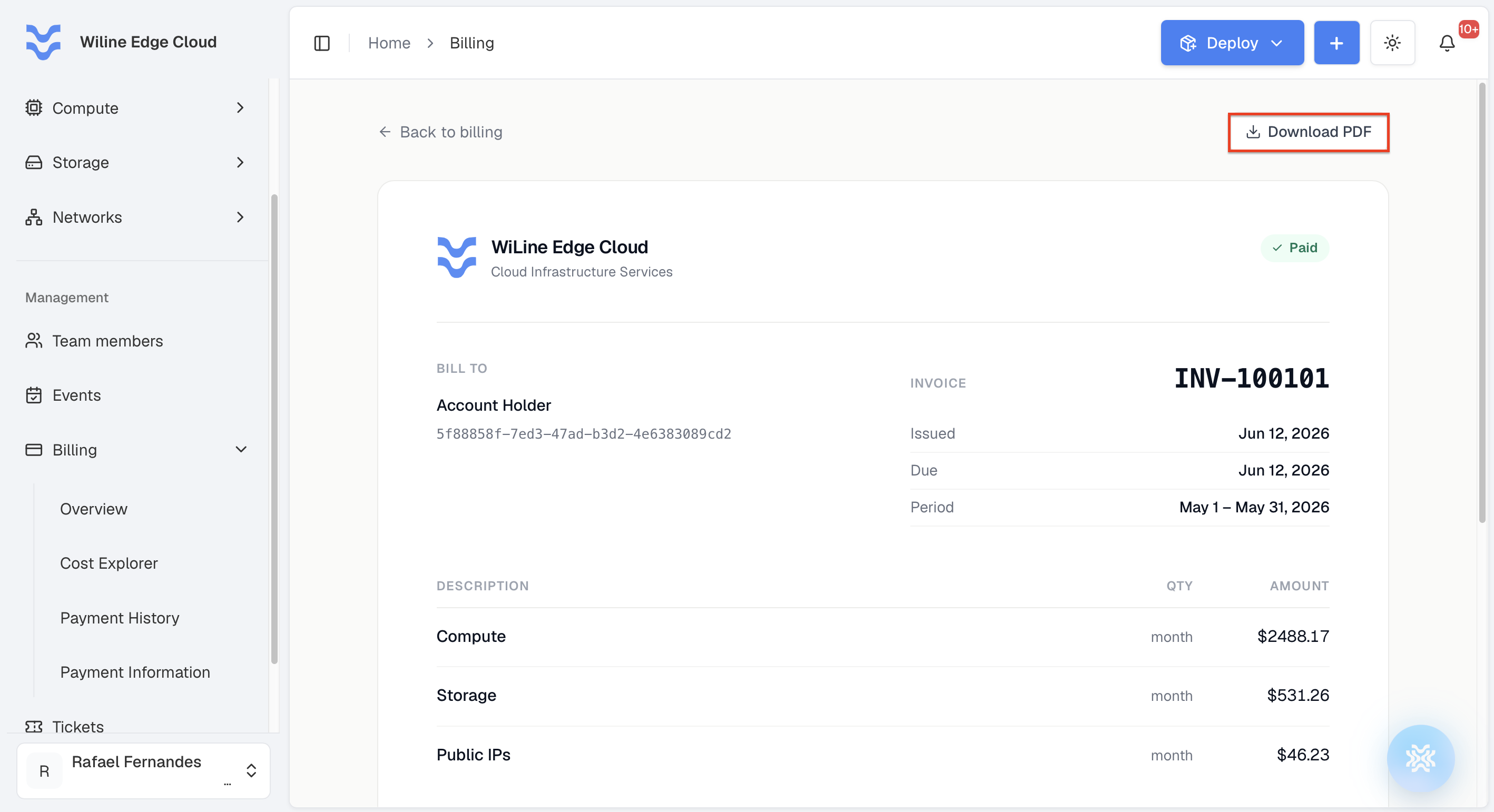Invoice preview