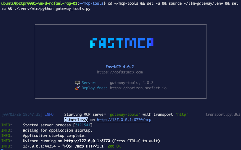 FastMCP starting with transport http (stateless)