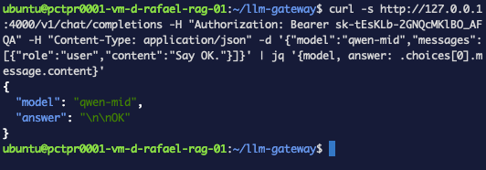 La llamada curl respondiendo con normalidad desde un shell sin sesión de authentik