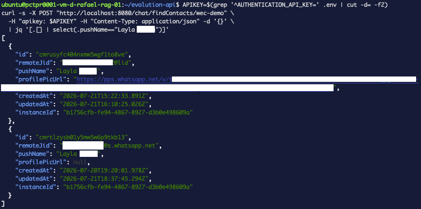 findContacts devolviendo el LID y el JID de teléfono para un contacto